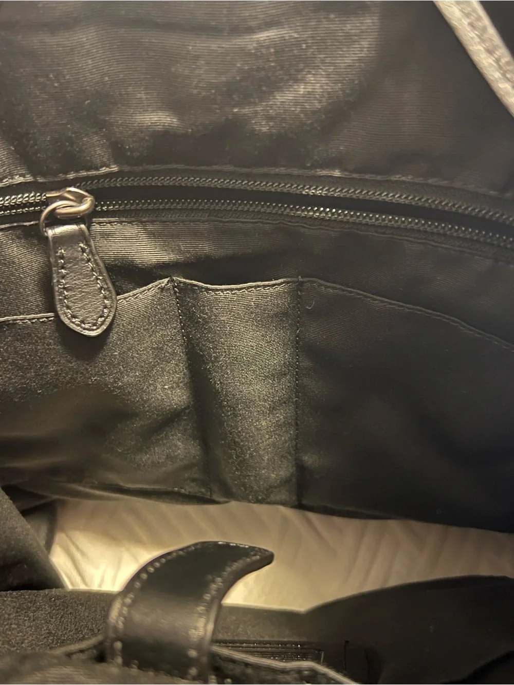 Coach Mens Hudson Backpack in Black Debossed Signature Leather